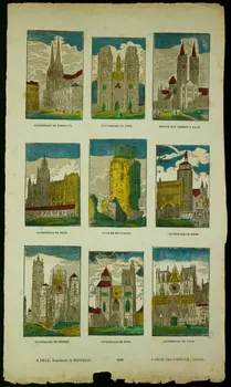 Antoine Thiébault ; Jean-Baptiste Castiaux ; Simon-François Blocquel imagerie ancienne Vues d'architecture civile et religieuse Lille 1829-1837 1951.16.45 Photo