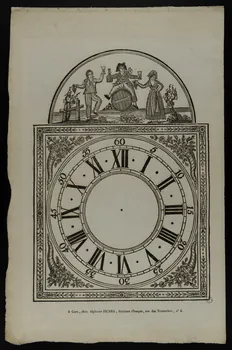 Alphonse Picard imagerie ancienne Cadran d'horloge Caen 1828-1838 1951.16.5 Photo