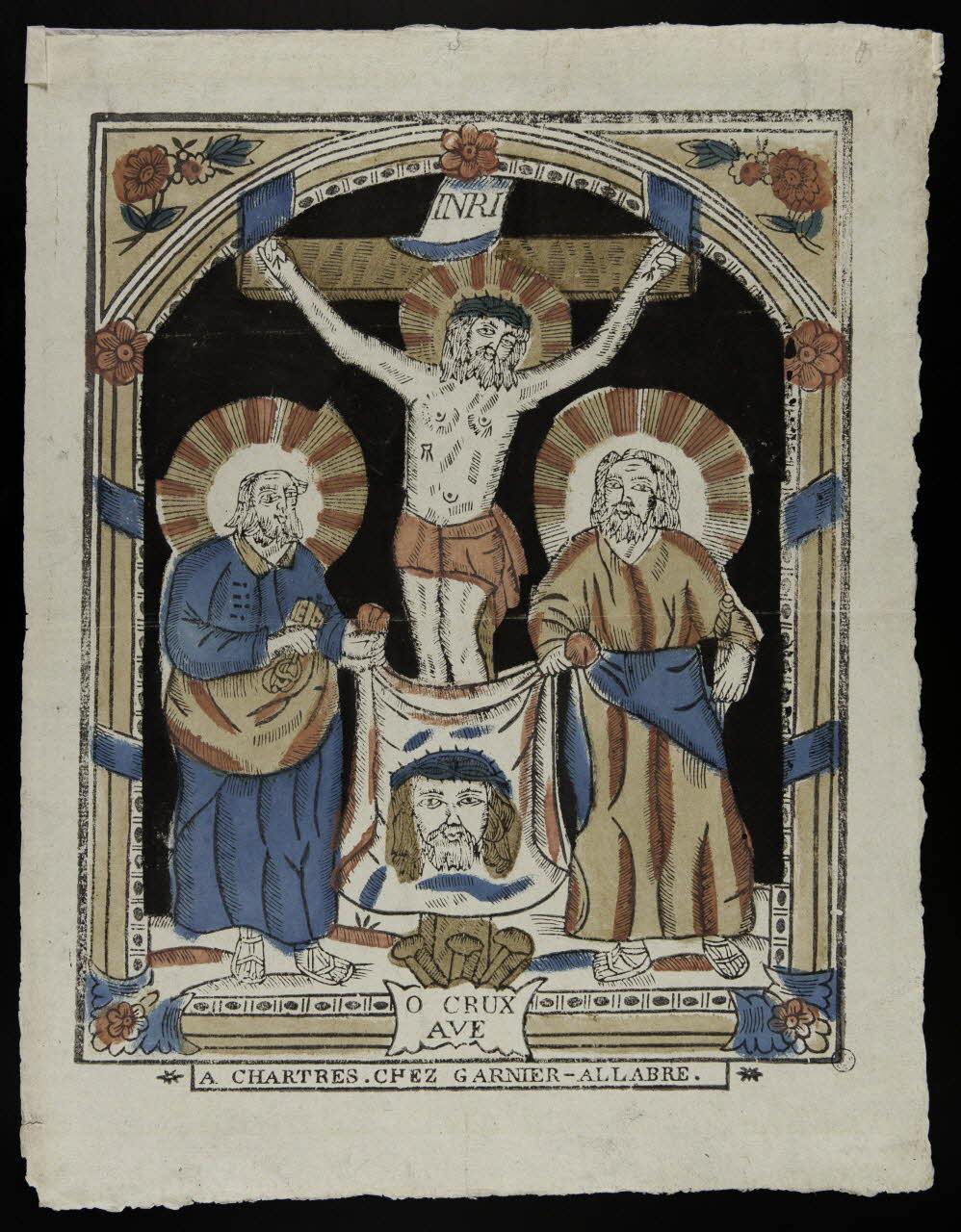 Jacques-Pierre Garnier-Allabre imagerie ancienne O CRUX  AVE Chartres 1805-1828 1951.16.7 Photo