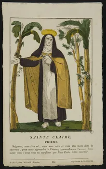 Jean-Baptiste Castiaux ; Simon-François Blocquel imagerie ancienne SAINTE CLAIRE.  PRIERE. Lille 1809-1837 1951.16.90 Photo