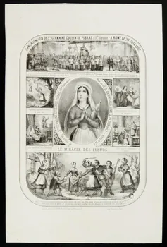 estampe CANONISATION DE STE. GERMAINE COUSIN DE PIBRAC (Hte. Garonne) A ROME LE 29 JUIN 1867. 1951.16.98  Photo