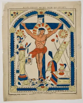 Henri Josué Porret ; Henri Alexandre Joseph Martin-Delahaye imagerie ancienne JESUS CHRIST MEURT POUR NOS PECHES. Lille 1802-1833 1951.30.17 Photo