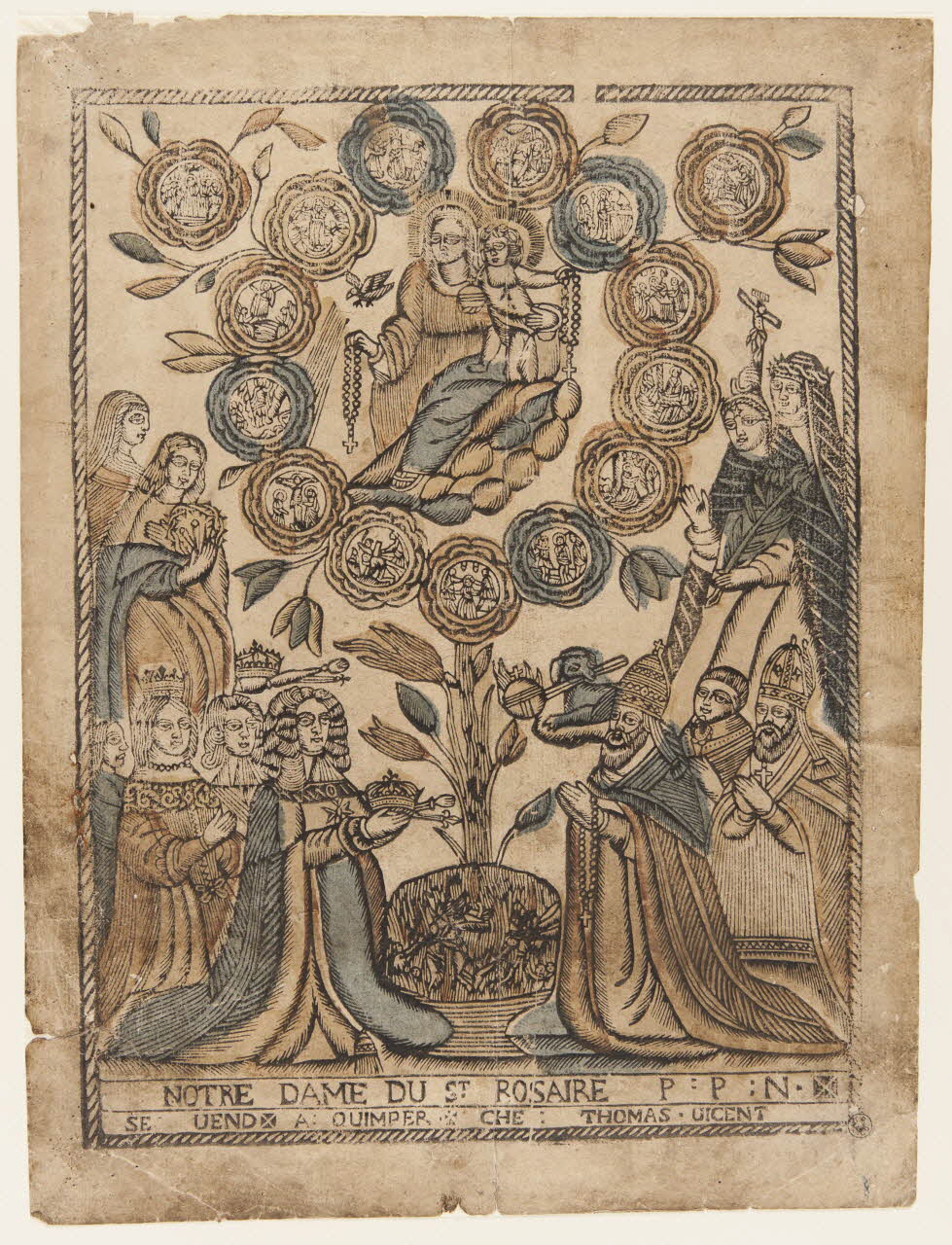 imagerie ancienne NOTRE DAME DU ST ROSAIRE P:P:N. 1951.31.1 Photo