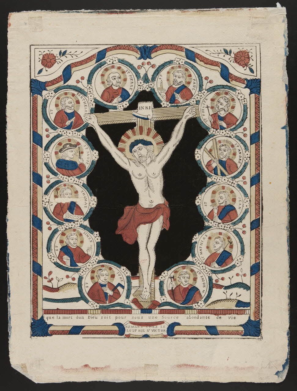 imagerie ancienne que la mort d'un Dieu soit pour nous une source abondante de vie 1951.31.11 Photo