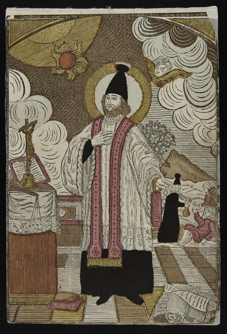 imagerie ancienne Portrait de saint 1951.31.20 Photo