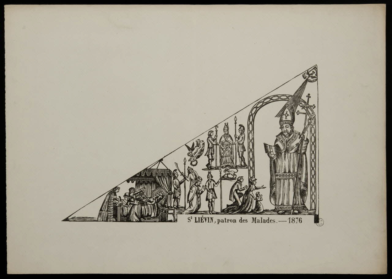 estampe St LIEVIN, patron des Malades. 1951.33.18 Photo