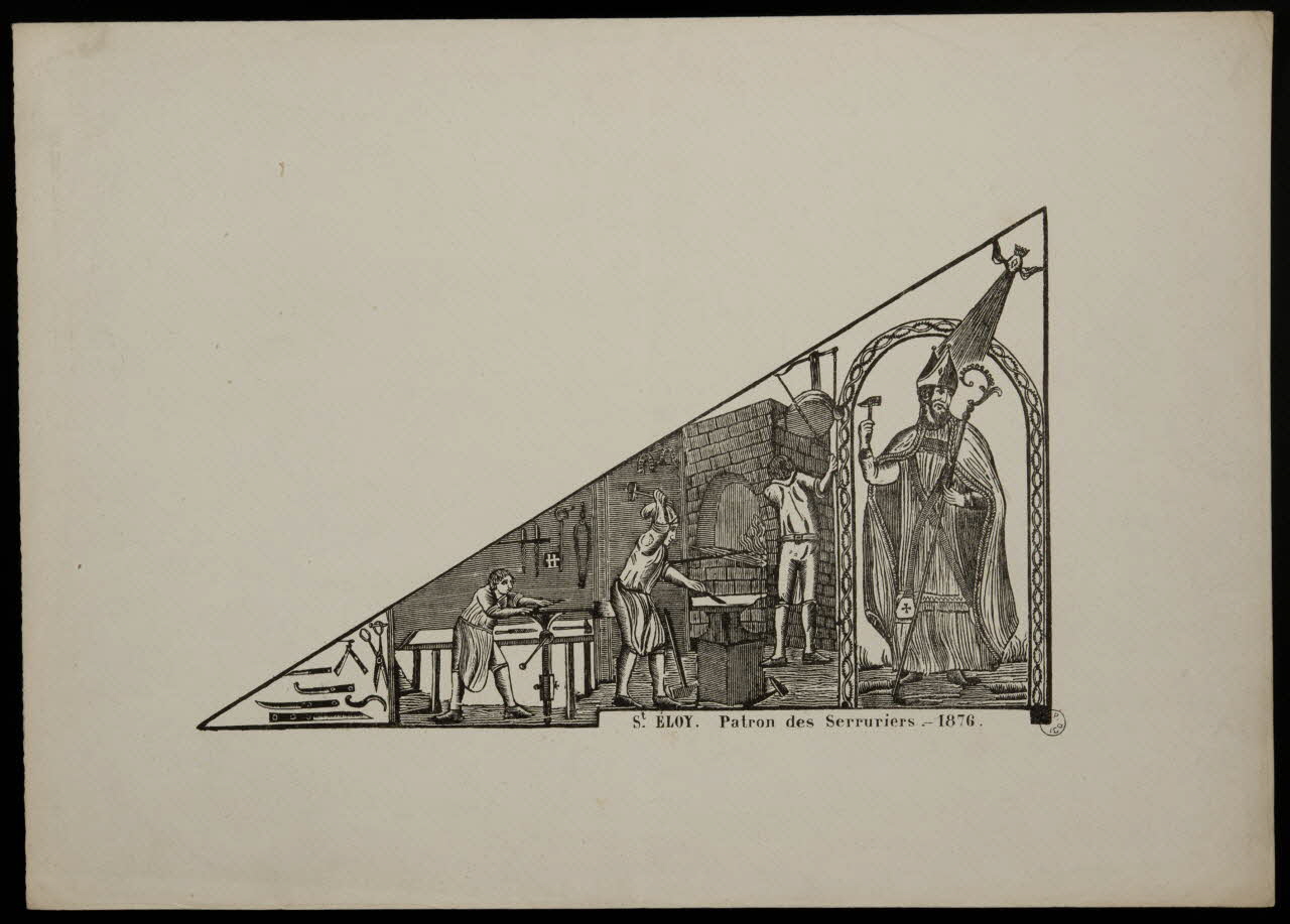 estampe St. ELOY. Patron des Serruriers. 1951.33.21 Photo