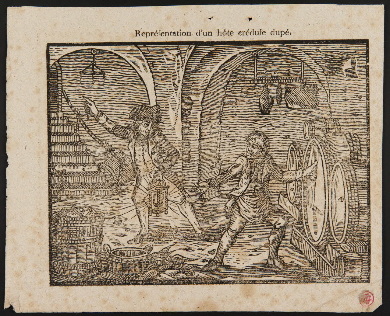 estampe Représentation d'un hote crédule dupé. 1951.33.7 Photo