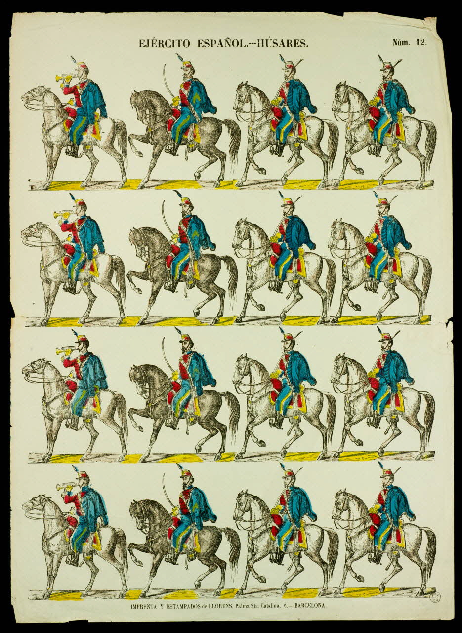 estampe EJERCITO ESPANOL.--HUSARES. 1951.40.13 Photo