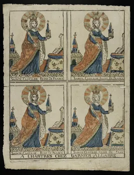 estampe SAINTE CLOTILDE REINE DE FRANCE 1951.42.2  Photo