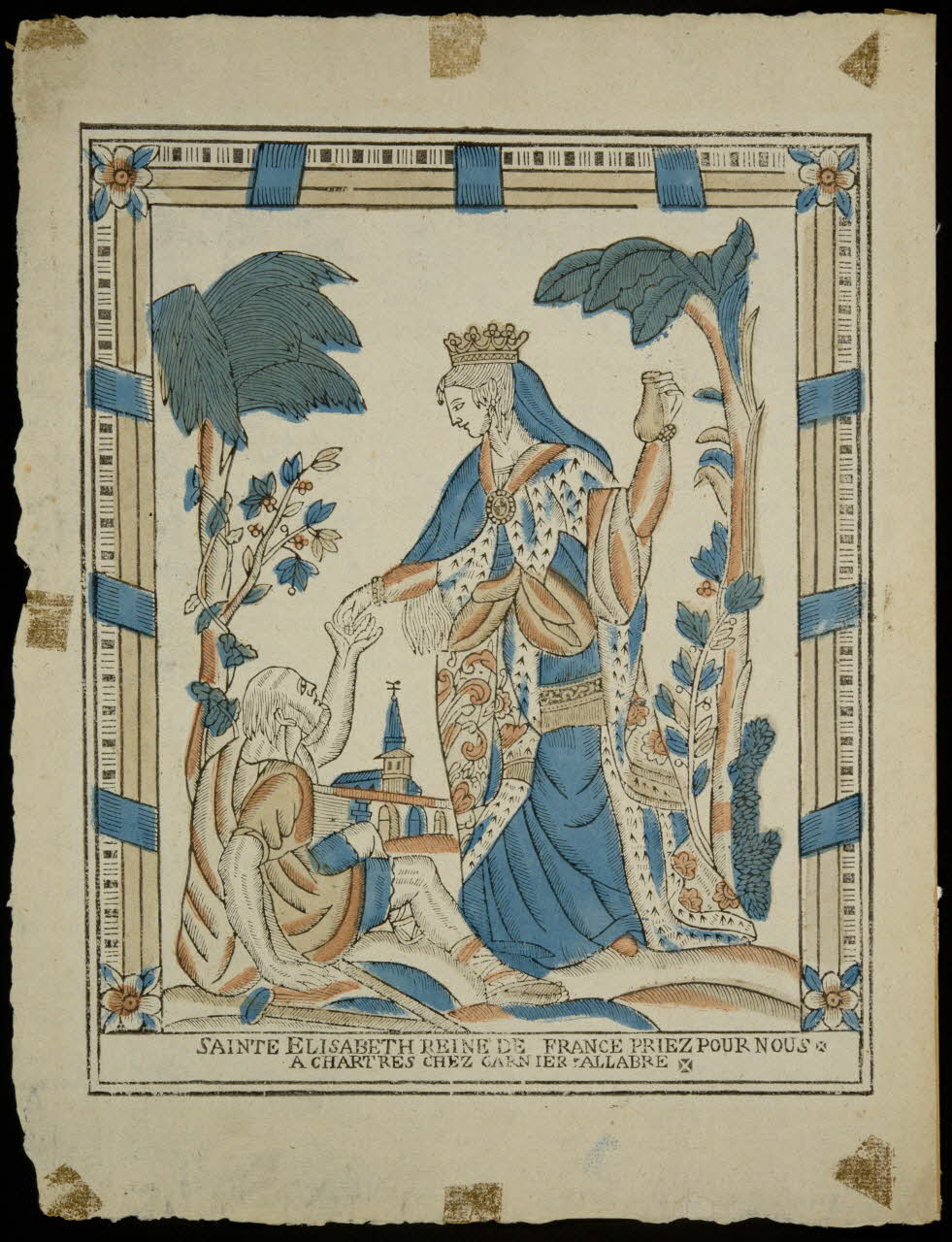 estampe SAINTE ELISABETH REINE DE FRANCE PRIEZ POUR NOUS 1951.42.3 Photo