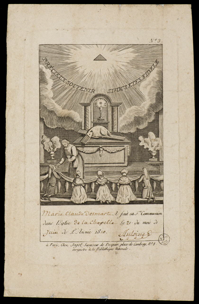 souvenir de communion PRECIEUX SOUVENIR  SI VOUS ETES FIDELE 1951.47.1 Photo