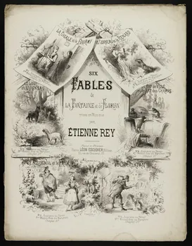 estampe SIX  FABLES  de  LA FONTAINE et de FLORIAN 1951.65.104  Photo