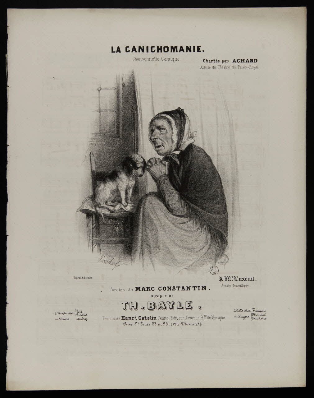 estampe LA CANICHOMANIE. 1951.65.109 Photo