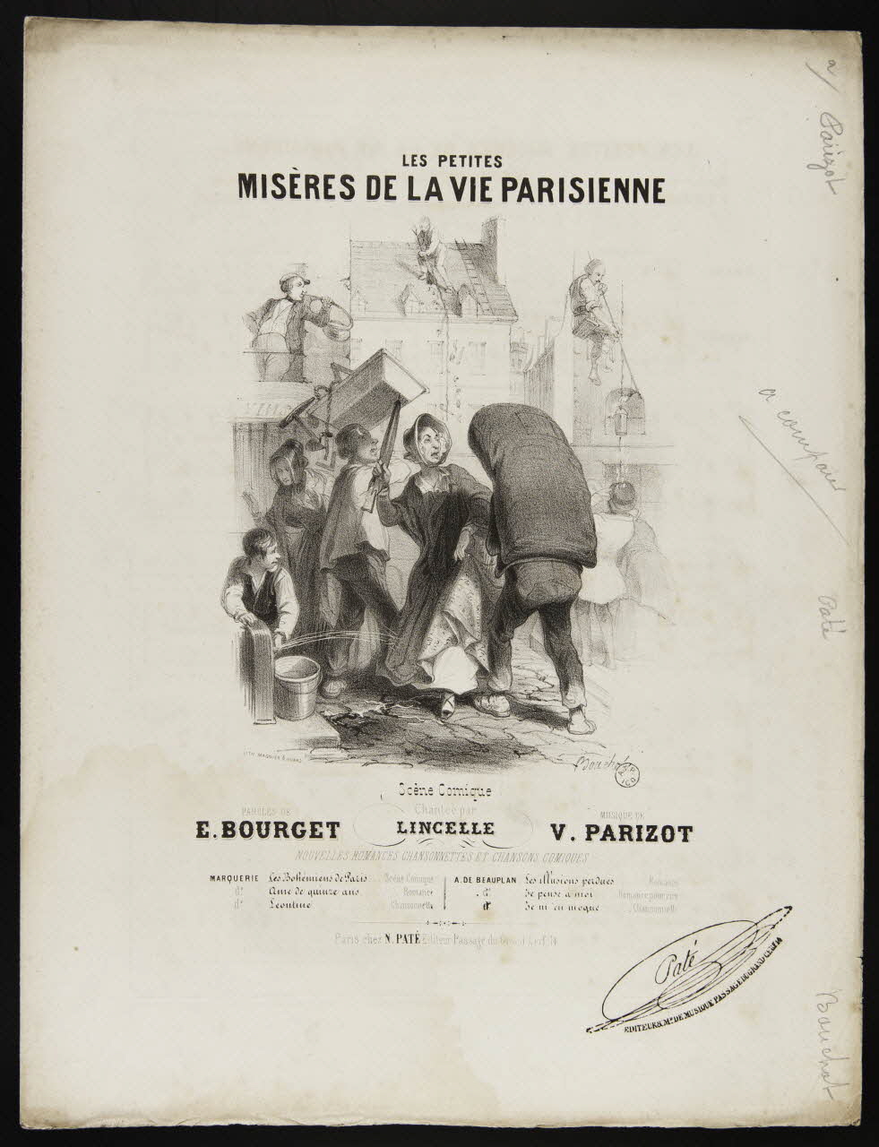 partition LES PETITES  MISERES DE LA VIE PARISIENNE 1951.65.111 Photo Mucem