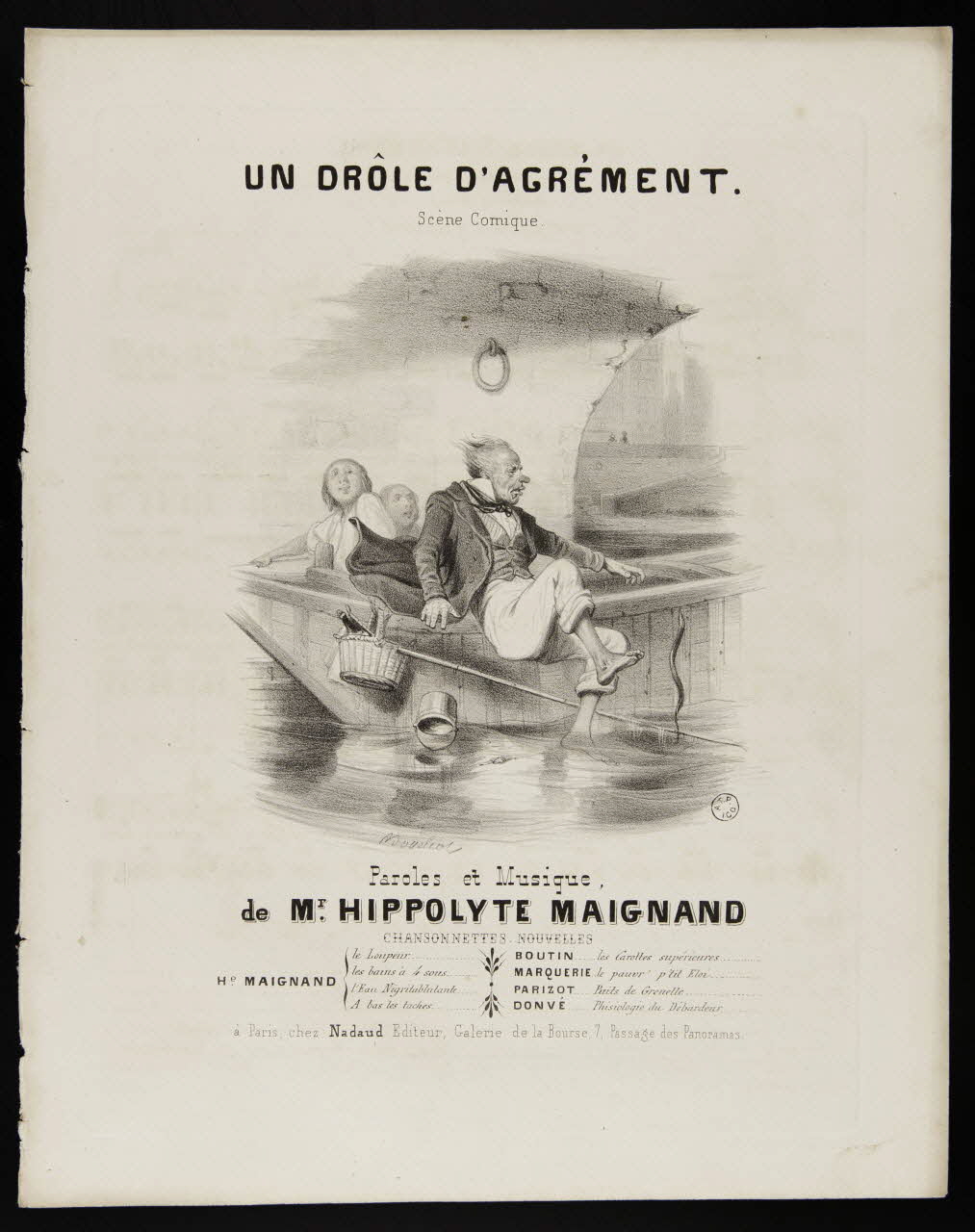 estampe UN DRÔLE D'AGREMENT.  Scène Comique. 1951.65.116 Photo