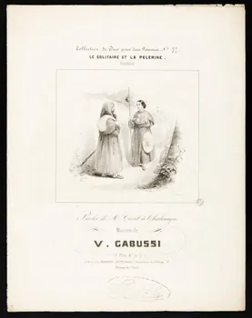 estampe LE SOLITAIRE ET LA PELERINE.  Duettino 1951.65.139 Photo