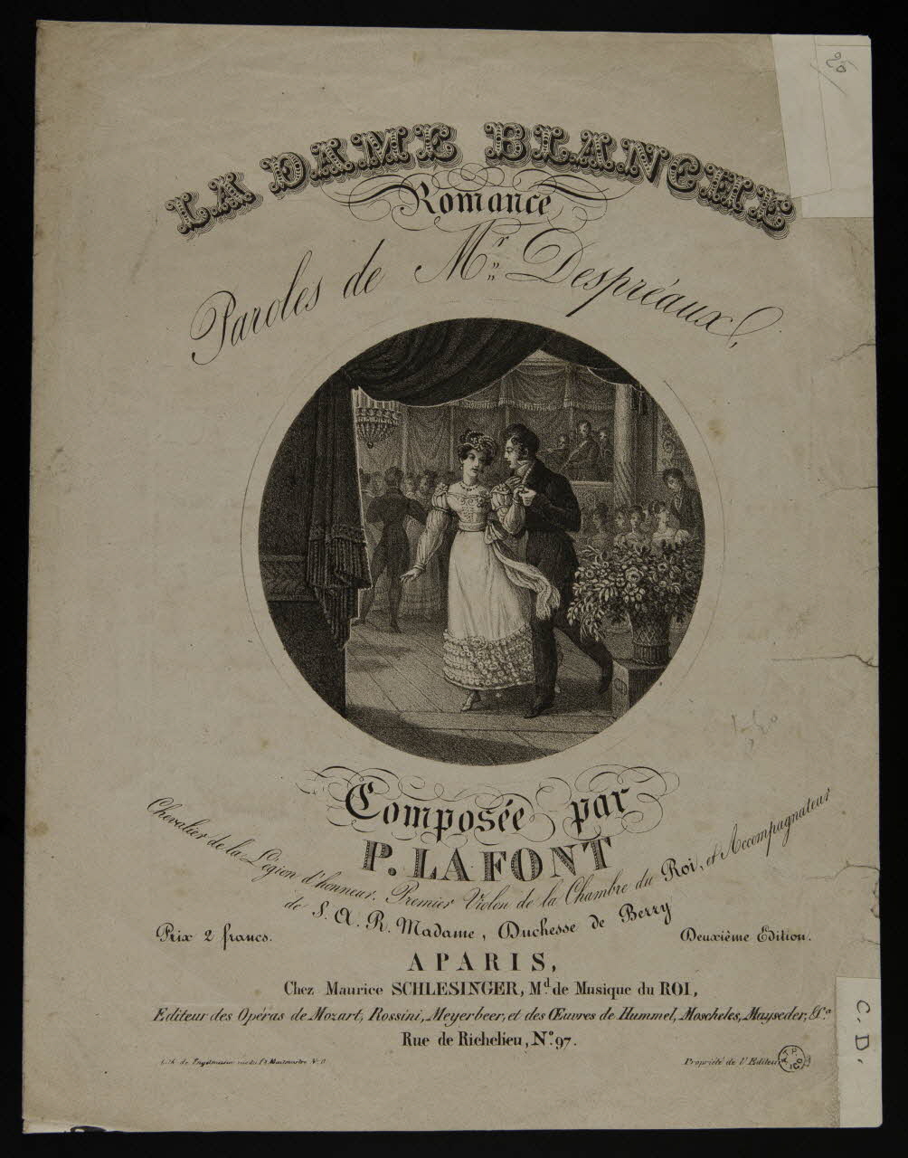 partition LA DAME BLANCHE 1951.65.146 Photo