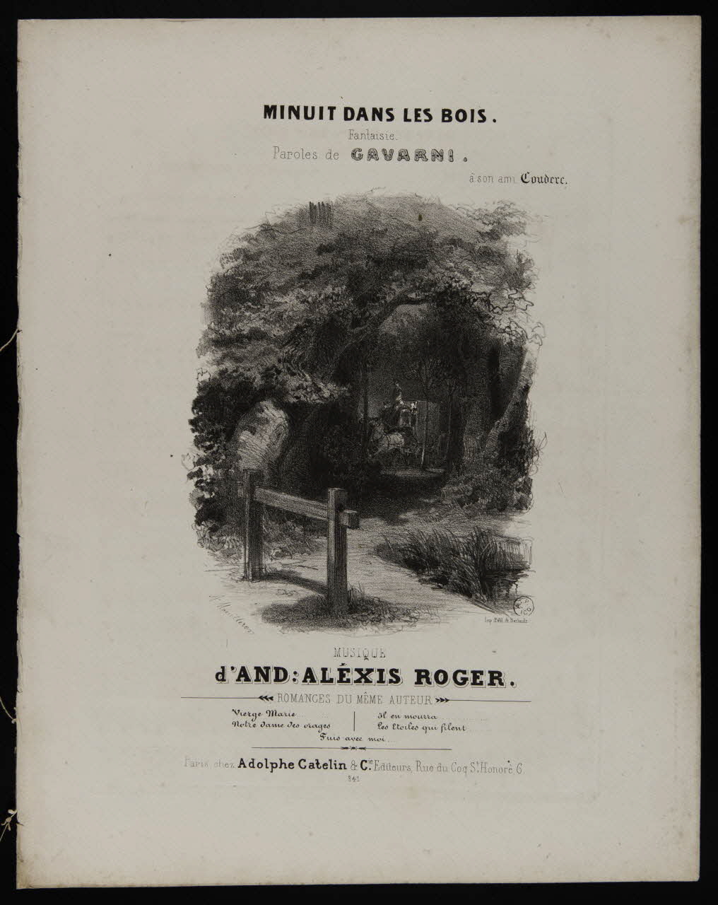 estampe MINUIT DANS LES BOIS. 1951.65.16 Photo