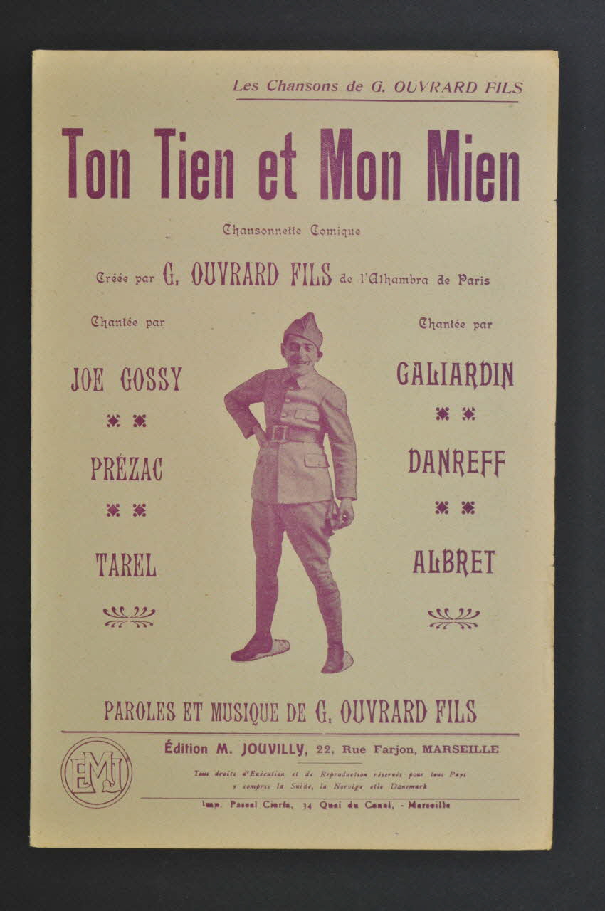 chanson petit format 1968.111.31 Photo Mucem