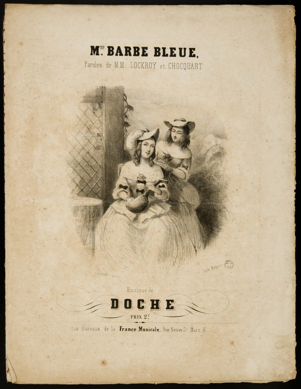 partition Mme. BARBE BLEUE, 1951.65.182 Photo