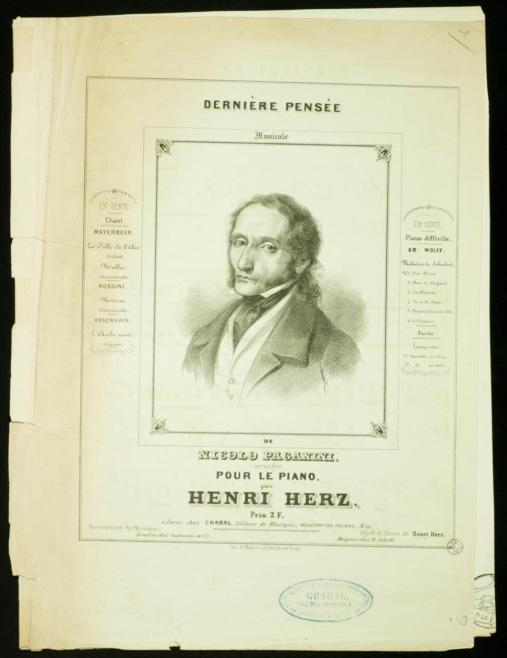 estampe DERNIERE PENSEE  Musicale 1951.65.194 Photo