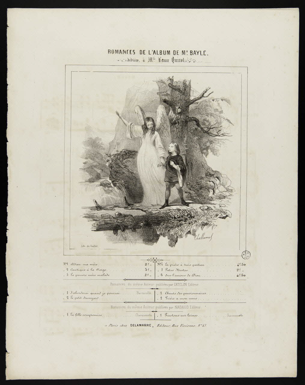 estampe ROMANCES DE L'ALBUM DE MR BAYLE. 1951.65.196 Photo