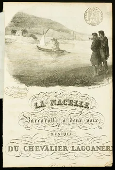 estampe LA NACELLE.  Barcarolle à deux voix,  MUSIQUE 1951.65.204  Photo