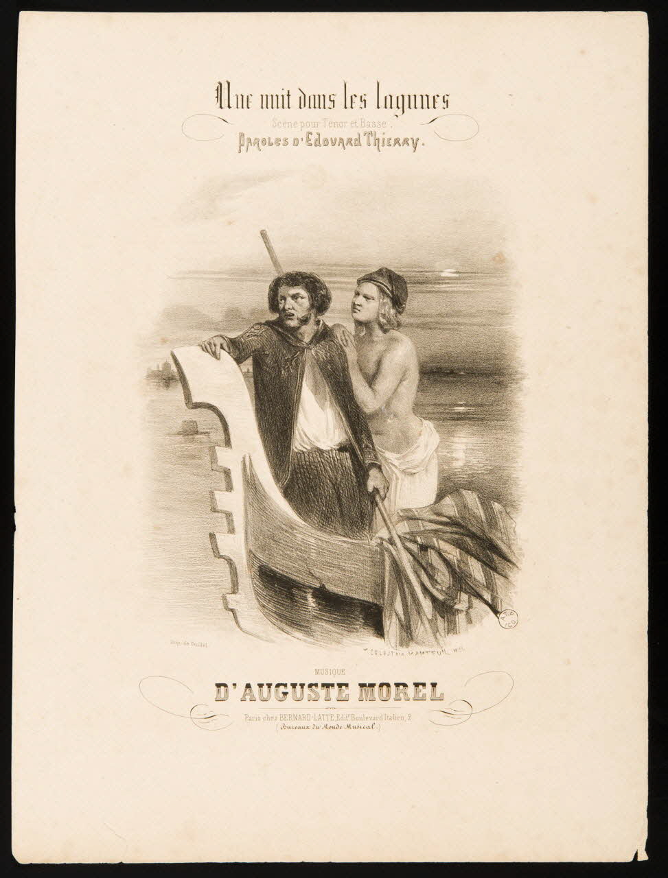 estampe Une nuit dans les lagunes  Scène pour Ténor et Basse. 1951.65.207 Photo