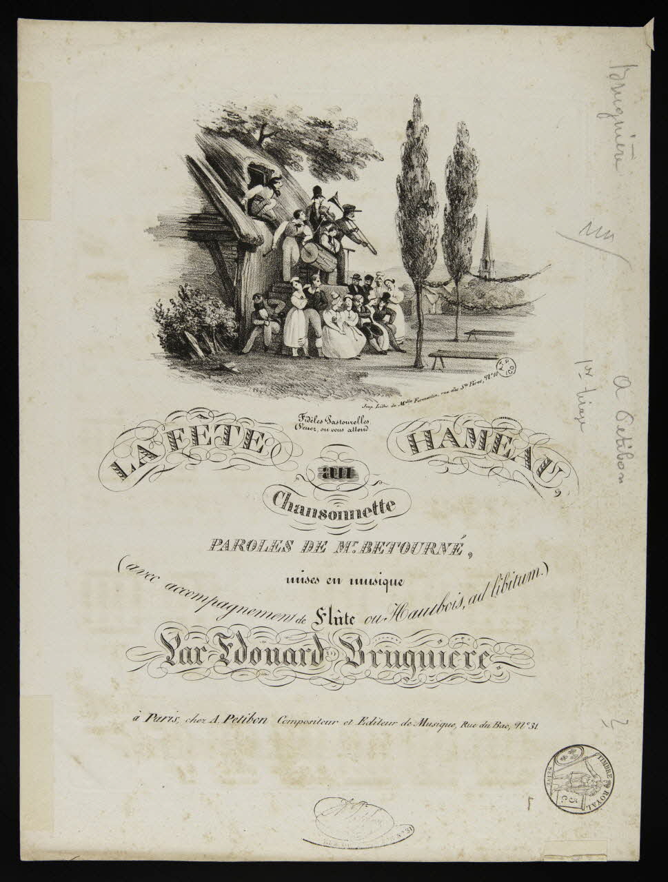 partition LA FETE au HAMEAU,  Chansonnette 1951.65.238 Photo