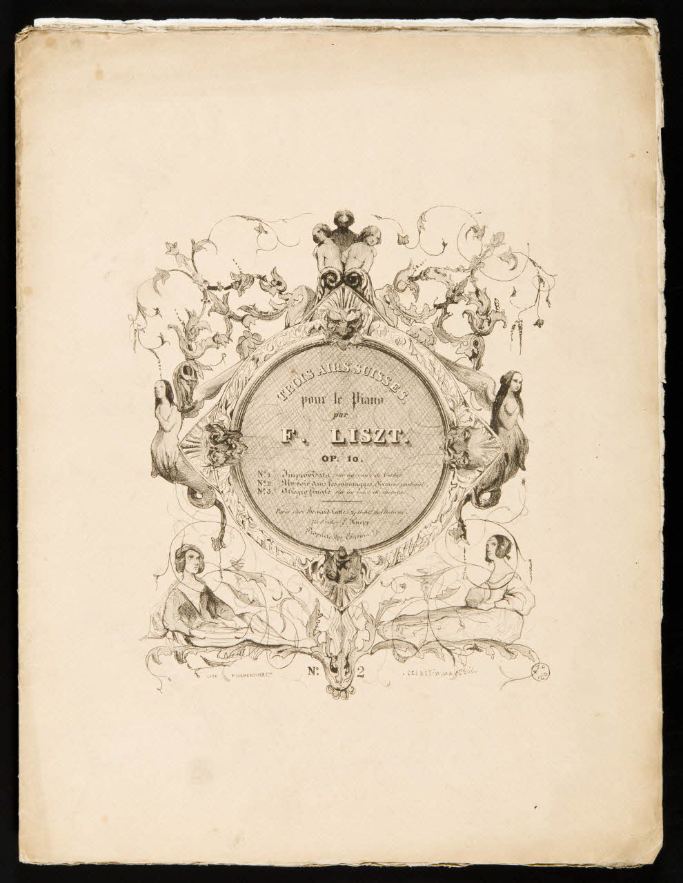 estampe TROIS AIRS SUISSES,  pour le Piano 1951.65.253 Photo