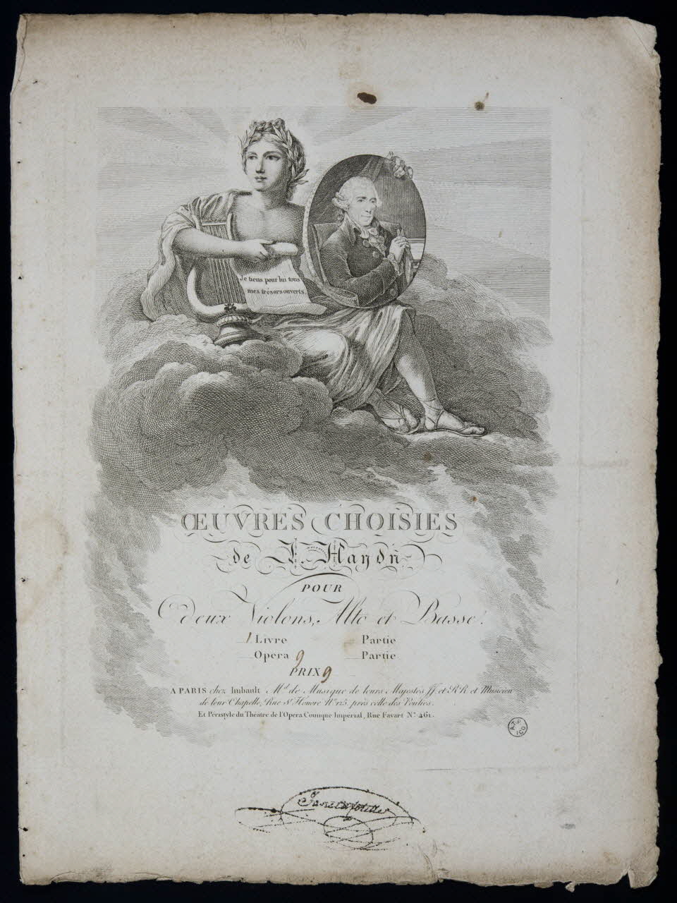 partition OEUVRES CHOISIES  de J. Haydn 1951.65.256 Photo