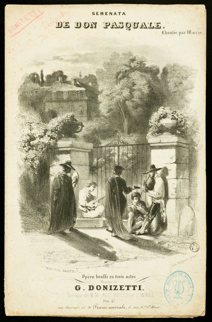 estampe SERENETA  DE DON PASQUALE 1951.65.258 Photo