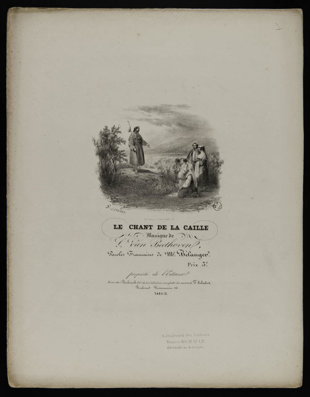 estampe LE CHANT DE LA CAILLE 1951.65.265 Photo