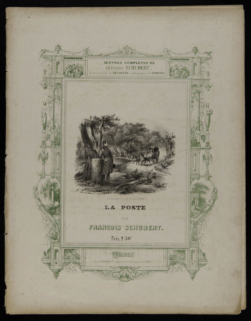 estampe LA POSTE  PAR  FRANCOIS SCHUBERT. 1951.65.268 Photo