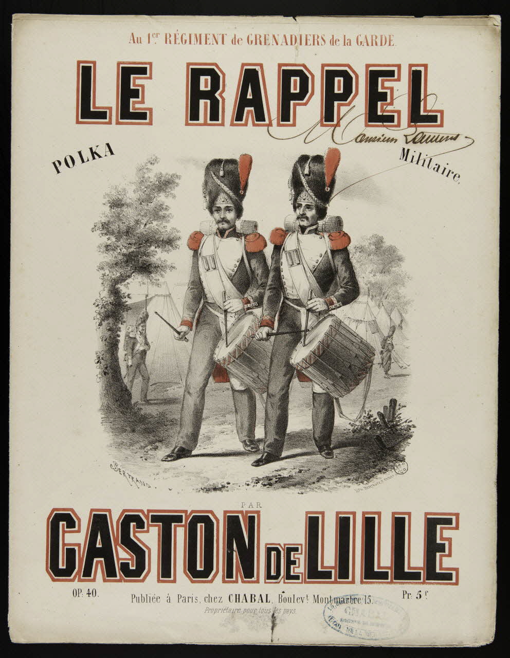 partition LE RAPPEL 1951.65.269 Photo