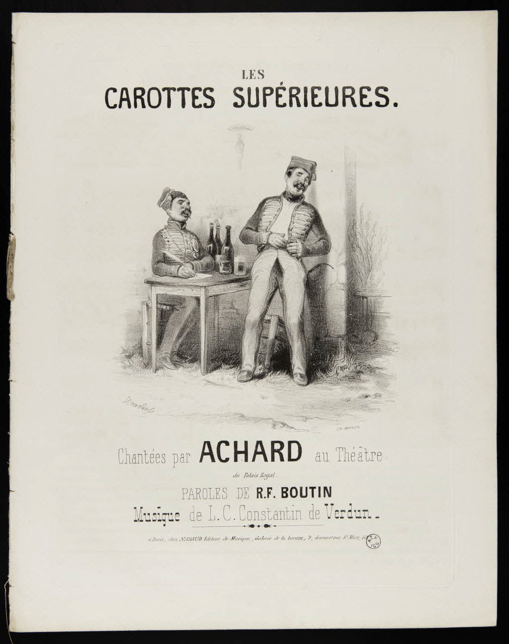 estampe LES  CAROTTES SUPERIEURES. 1951.65.275 Photo