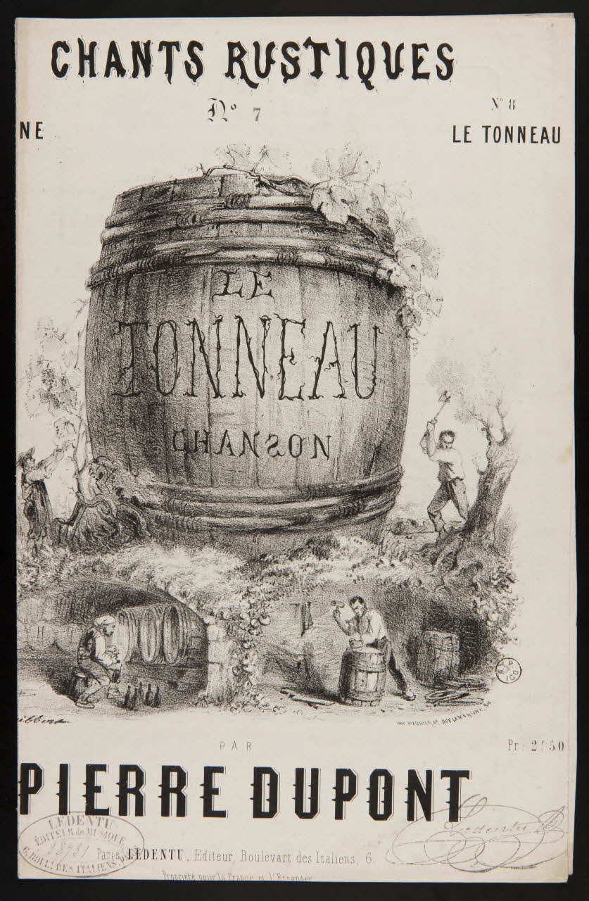 estampe CHANTS RUSTIQUES  N°8  LE TONNEAU 1951.65.28 Photo