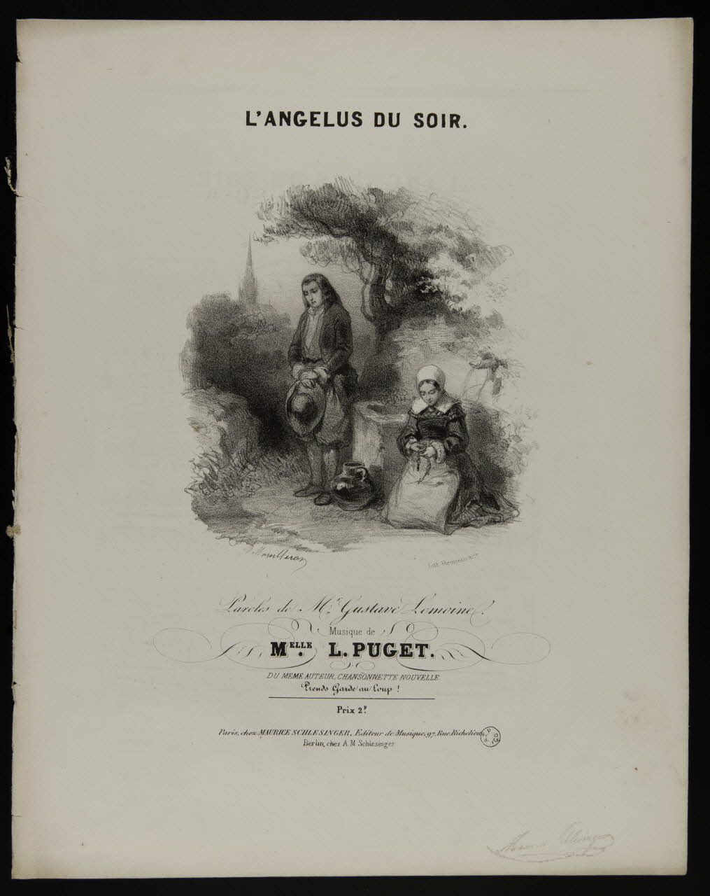 estampe L'ANGELUS DU SOIR. 1951.65.281 Photo