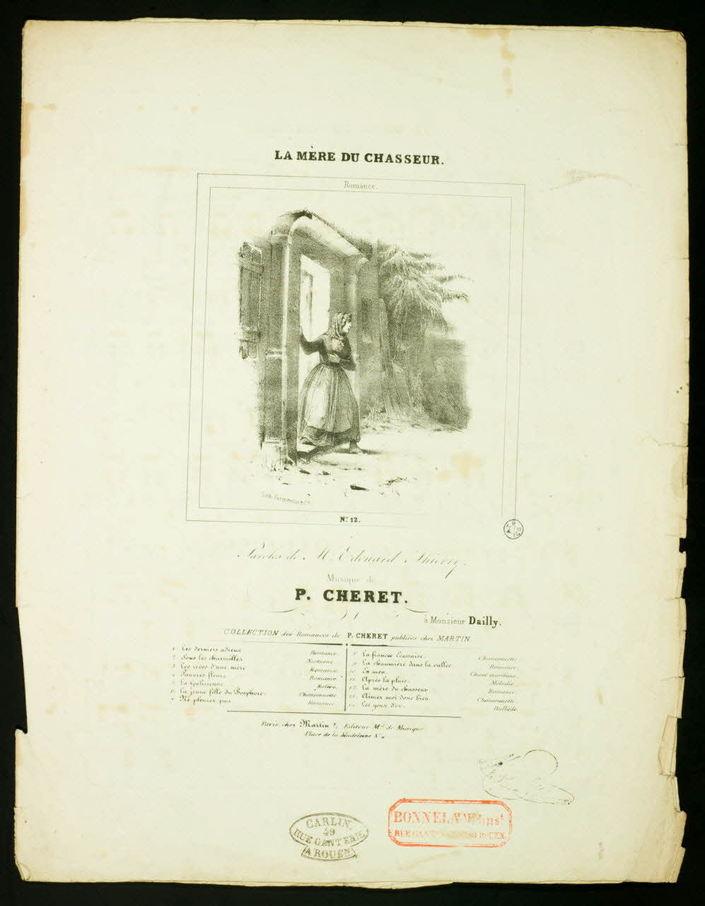 estampe LA MERE DU CHASSEUR.  Romance. 1951.65.290 Photo