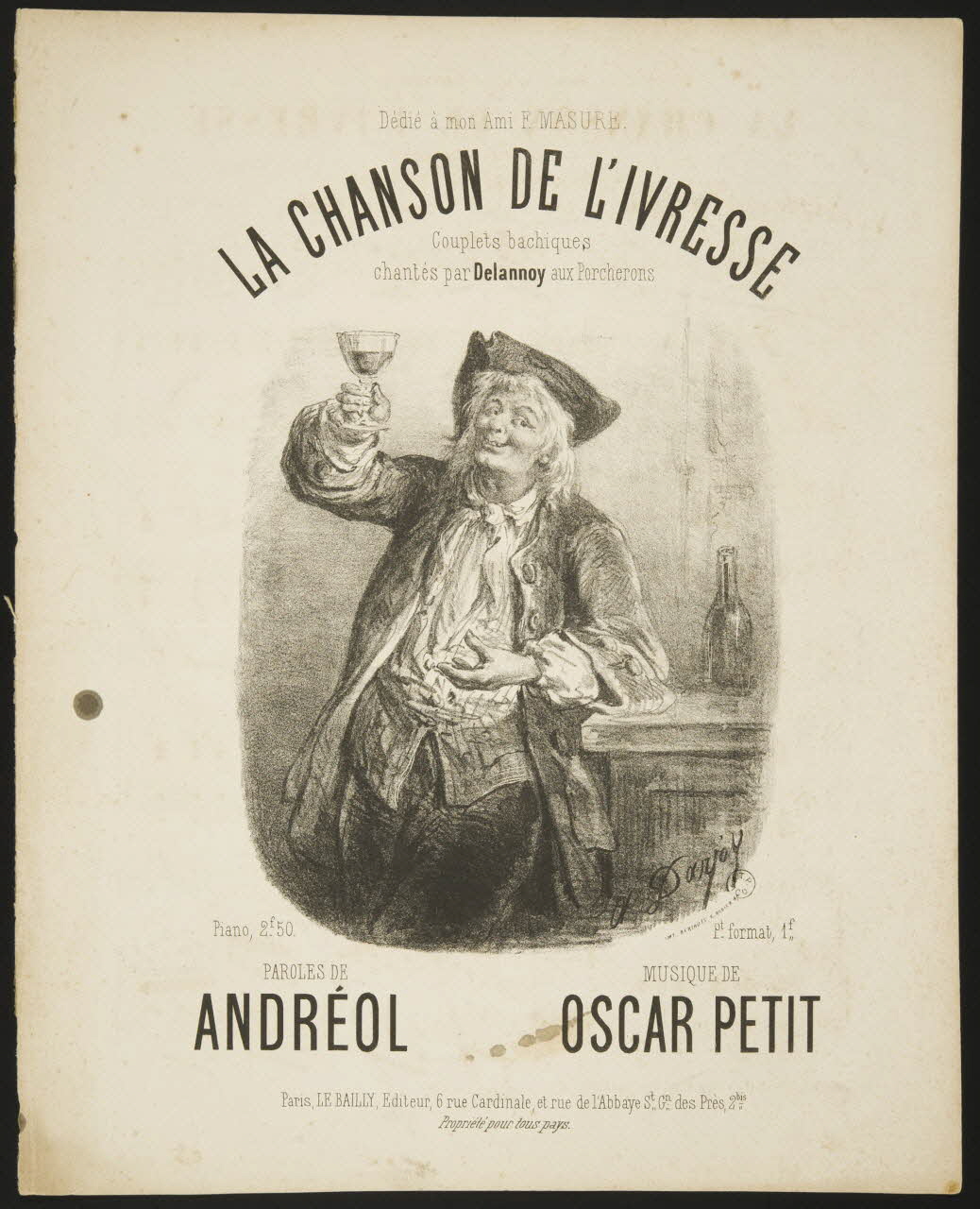 estampe LA CHANSON DE L'IVRESSE 1951.65.30 Photo
