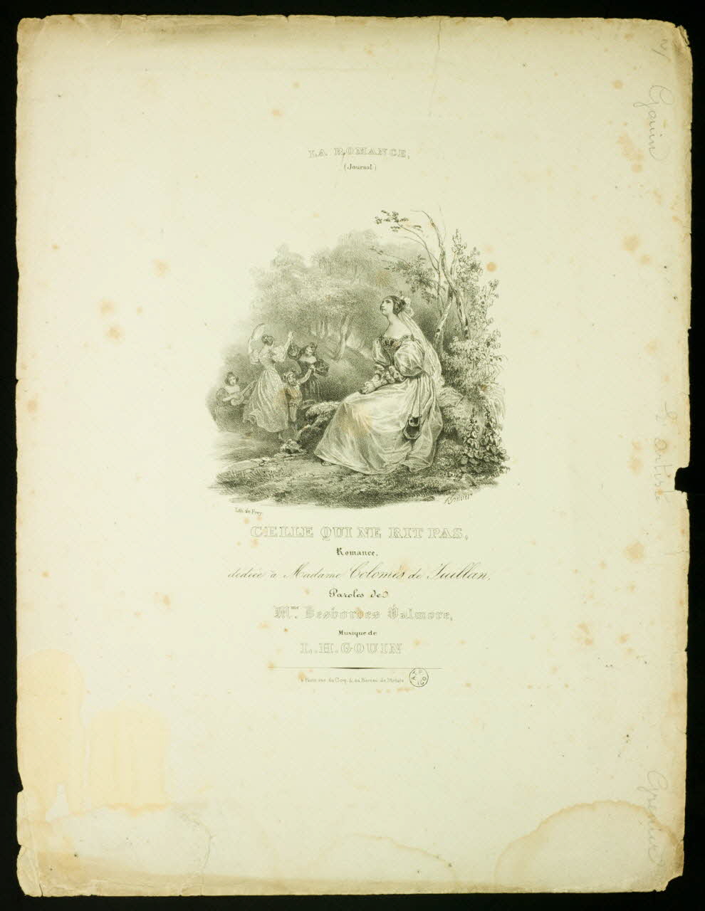 partition LA ROMANCE,  (Journal.)  CELLE QUI NE RIT PAS 1951.65.301 Photo