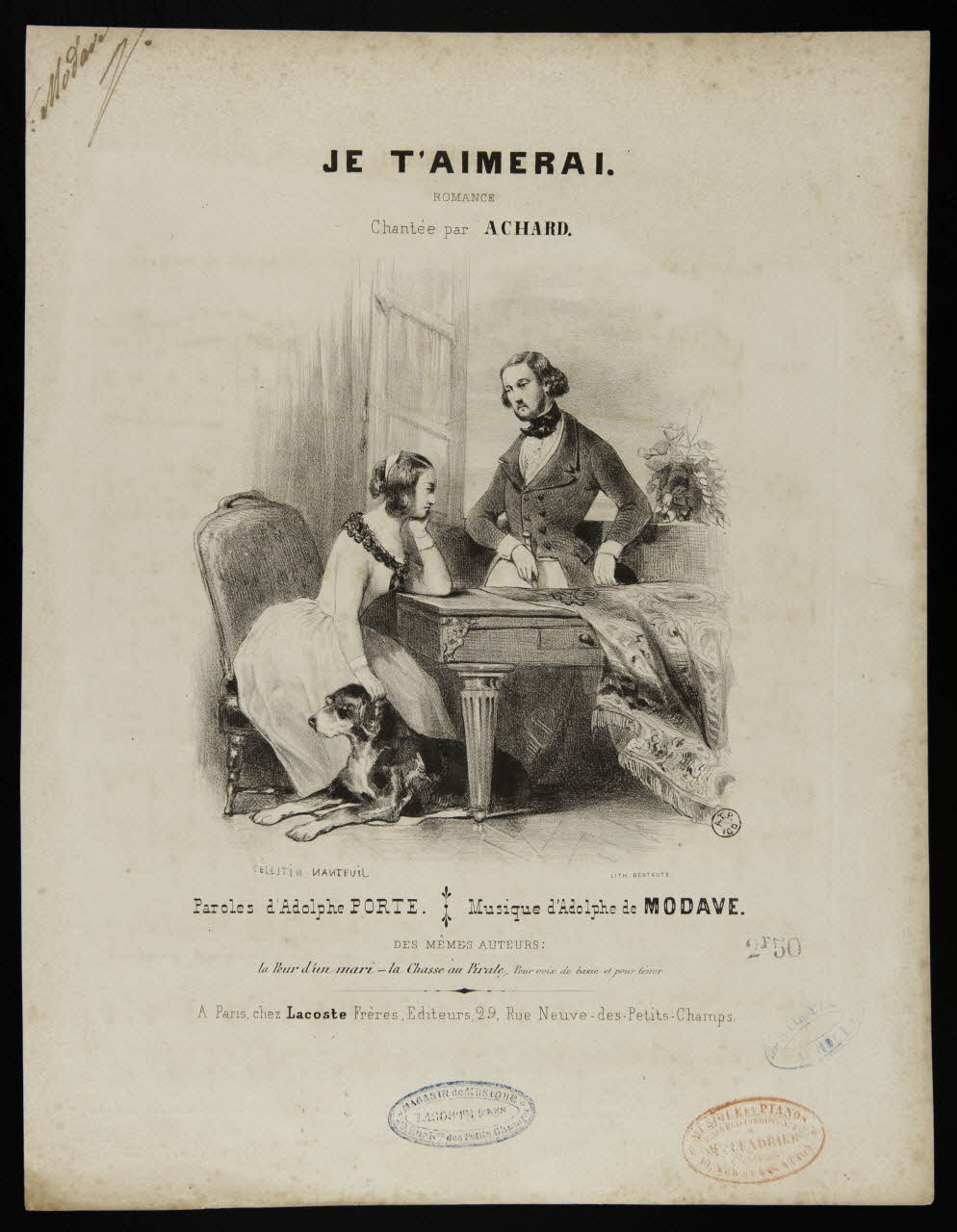 estampe JE T'AIMERAI. 1951.65.36 Photo