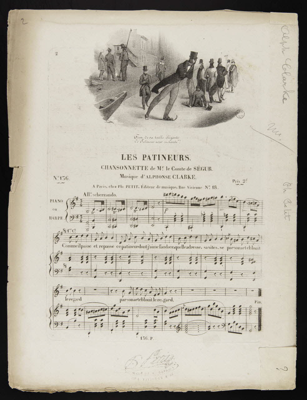 estampe LES PATINEURS. 1951.65.5 Photo