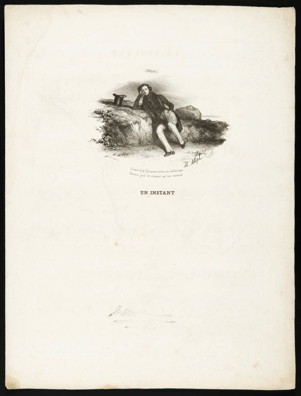 estampe UN INSTANT 1951.65.55 Photo