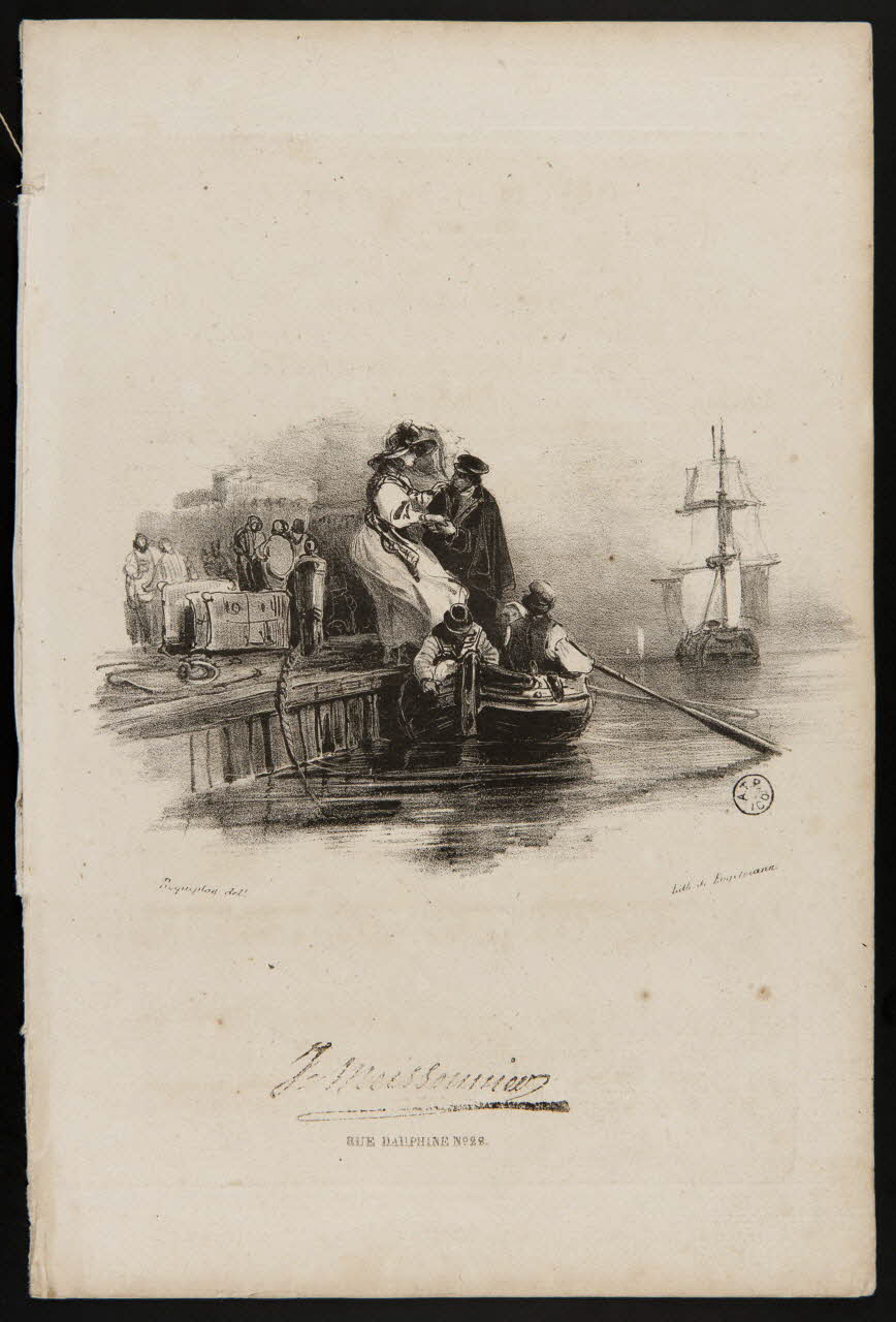 estampe ADIEU, SOIS MOI FIDELE. 1951.65.62 Photo