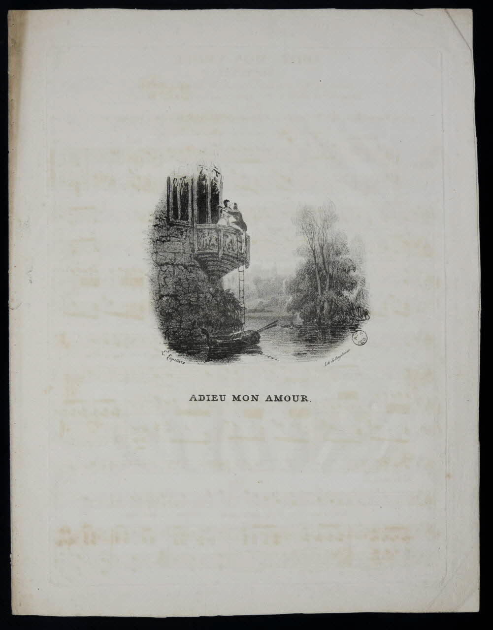 estampe ADIEU MON AMOUR. 1951.65.65 Photo