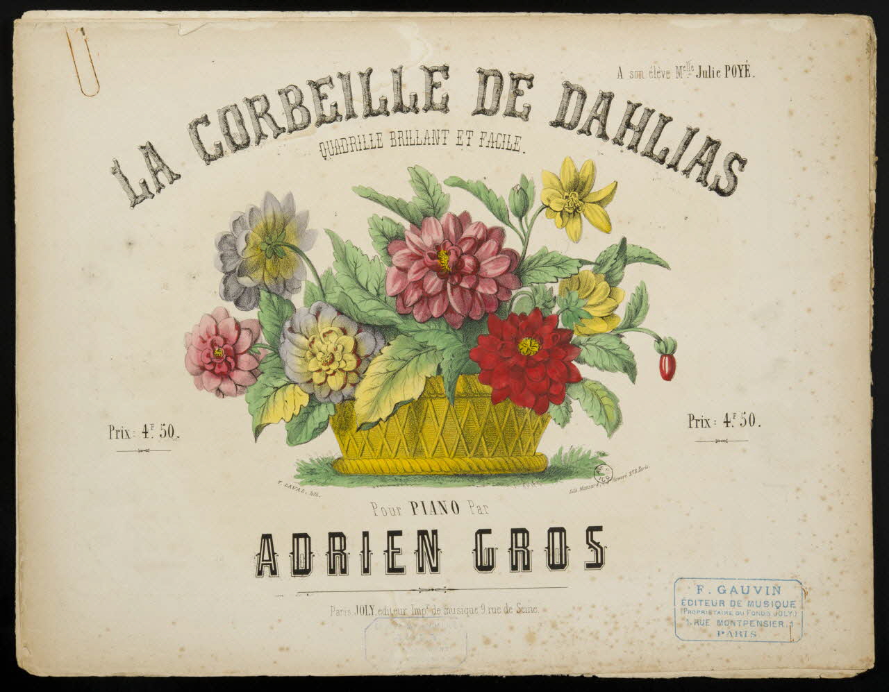 estampe LA CORBEILLE DE DAHLIAS 1951.65.70 Photo