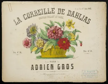 estampe LA CORBEILLE DE DAHLIAS 1951.65.70  Photo