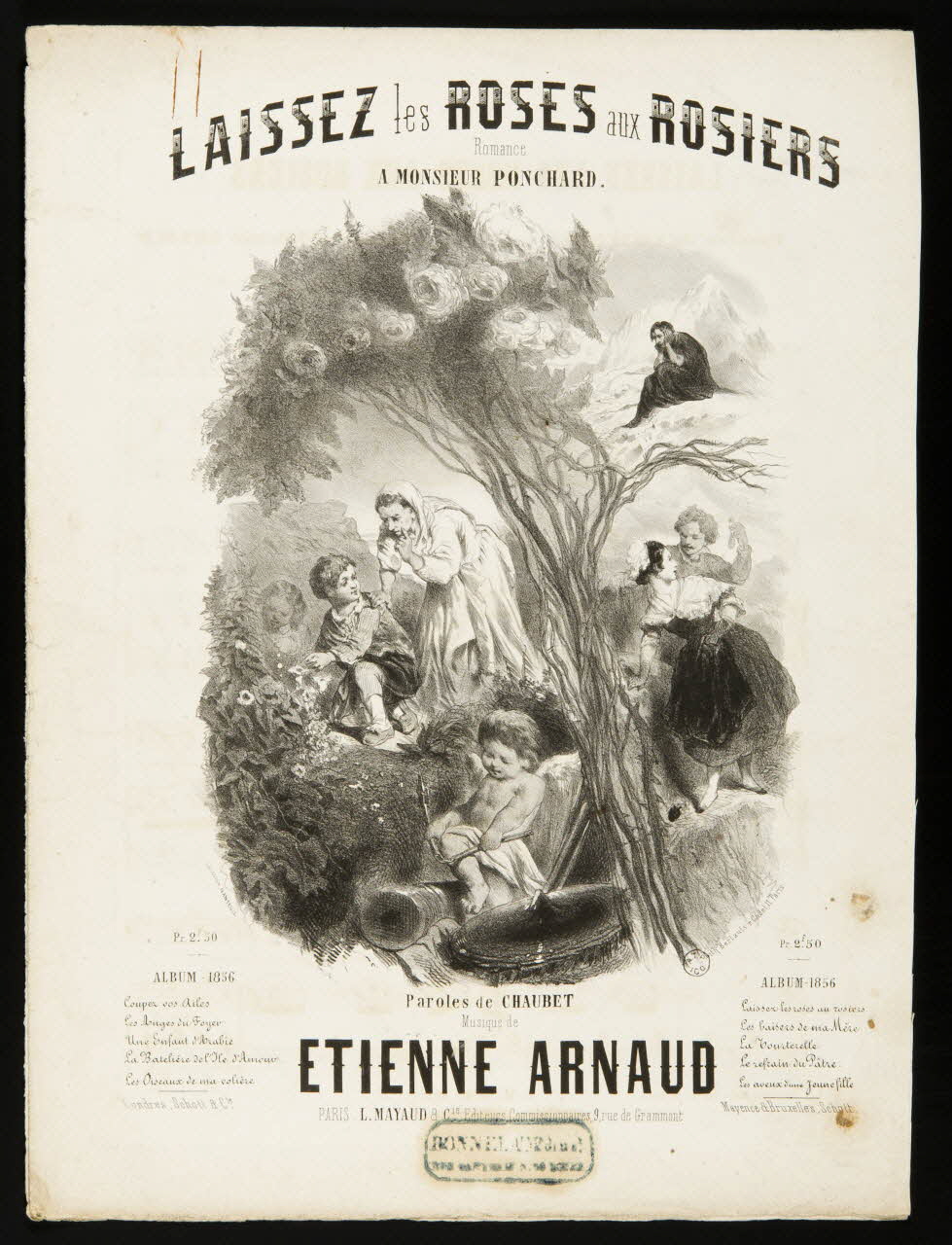 estampe LAISSEZ les ROSES aux ROSIERS 1951.65.76 Photo